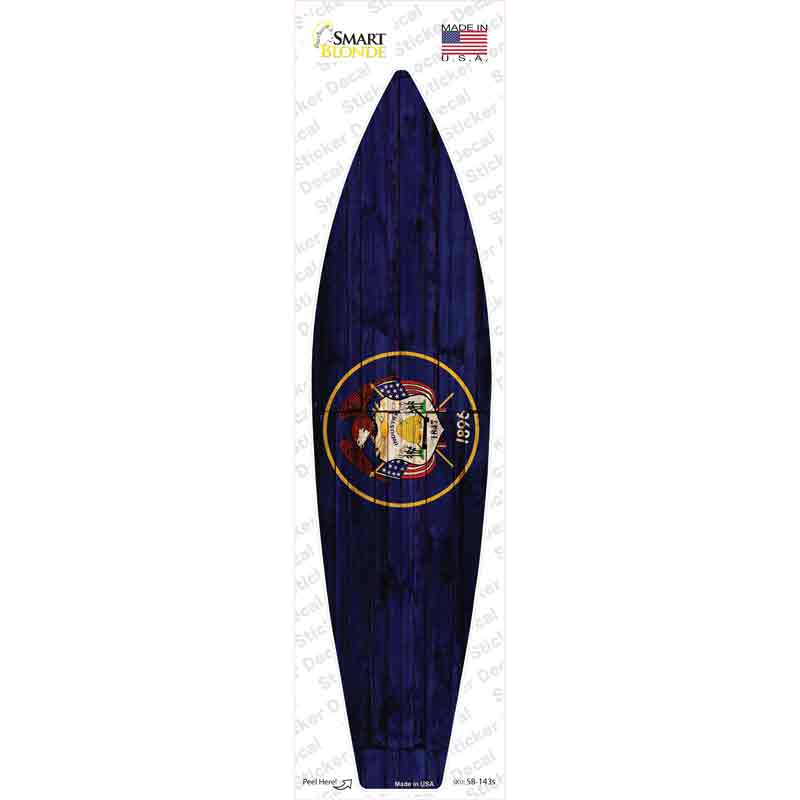 SB-143s-M Utah State Flag Novelty Surfboard Sticker Decal - Medium