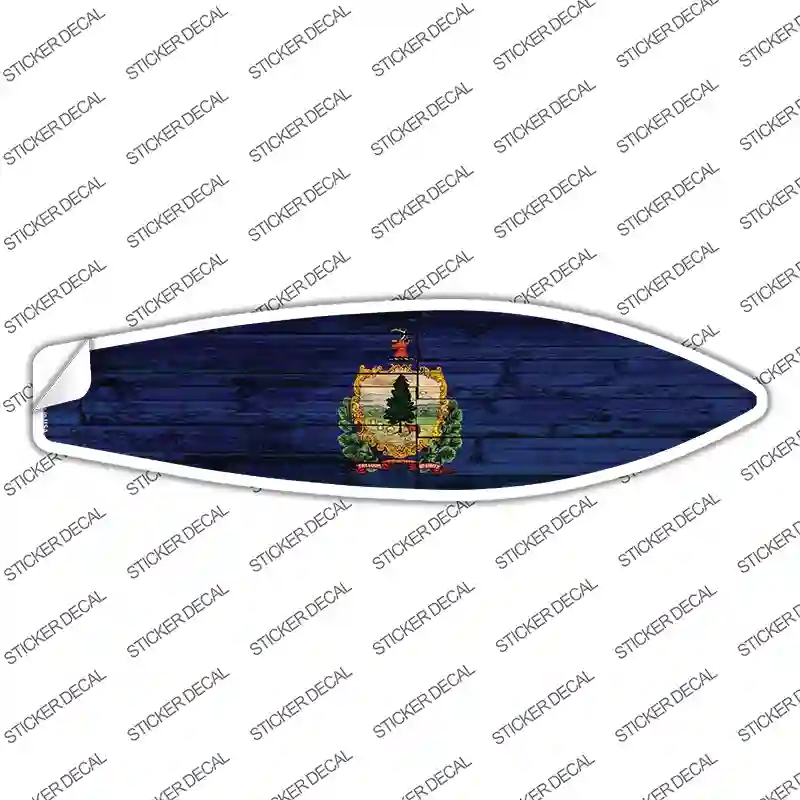 SB-144s-S Vermont State Flag Novelty Surfboard Sticker Decal - Small