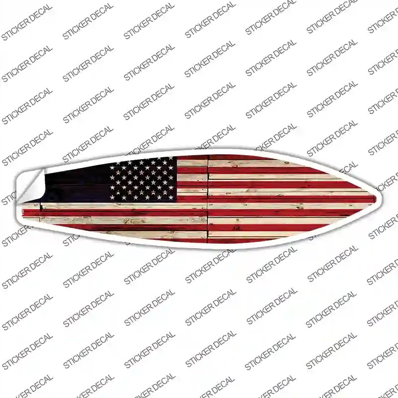 SB-163s-XL American Flag Novelty Surfboard Sticker Decal - Extra Large