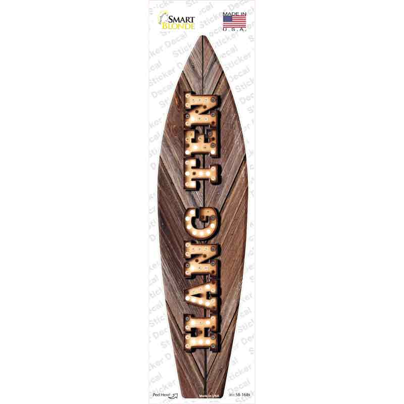 SB-168s-M Hang Ten Bulb Lettering Novelty Surfboard Sticker Decal - Medium