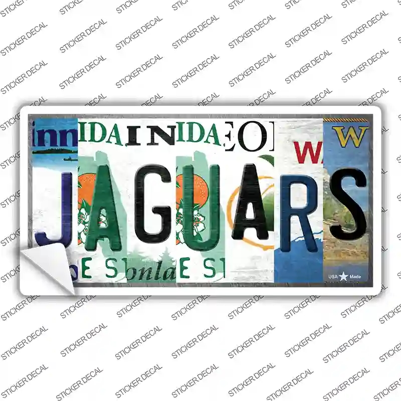 LP-13160s-S Jaguars Strip Art Novelty Sticker Decal - Small