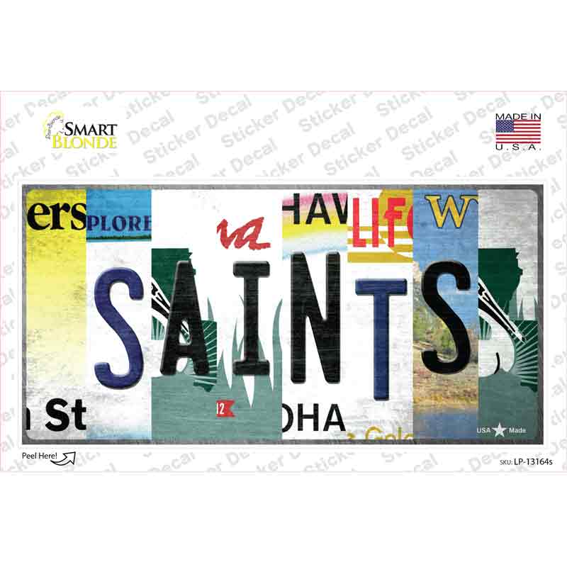 LP-13164s-M Saints Strip Art Novelty Sticker Decal - Medium