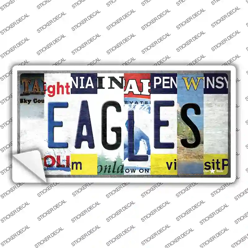 LP-13172s-XL Eagles Strip Art Novelty Sticker Decal - Extra Large