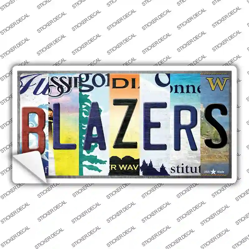 LP-13235s-S Blazers Strip Art Novelty Sticker Decal - Small