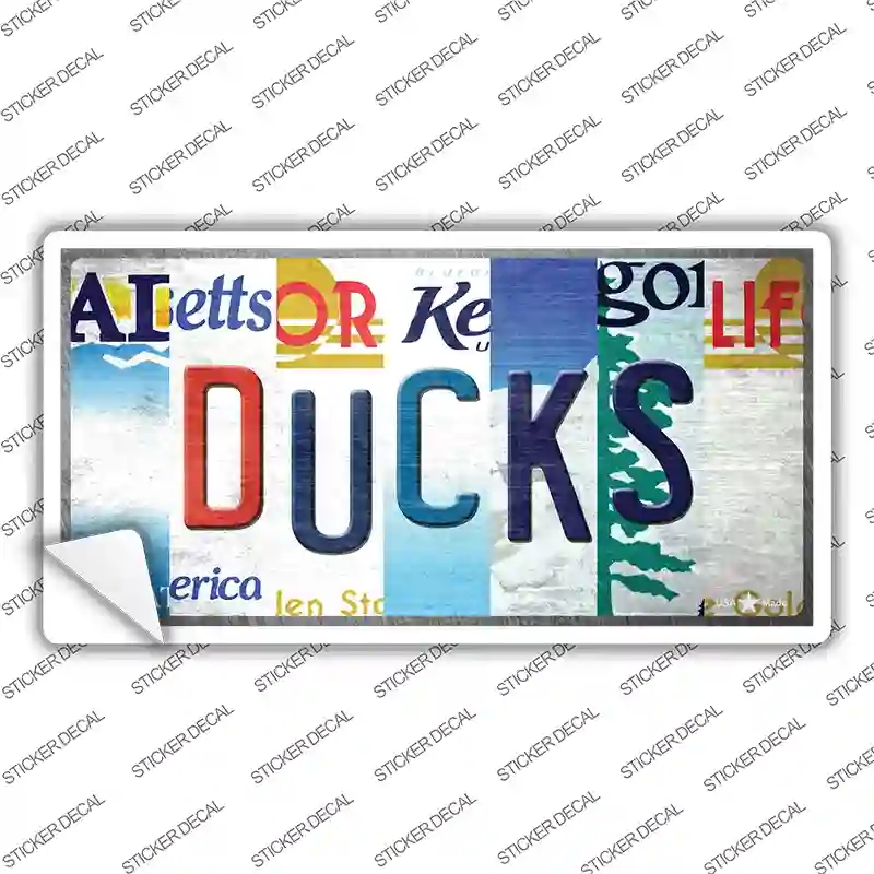 LP-13256s-L Ducks Strip Art Novelty Sticker Decal - Large