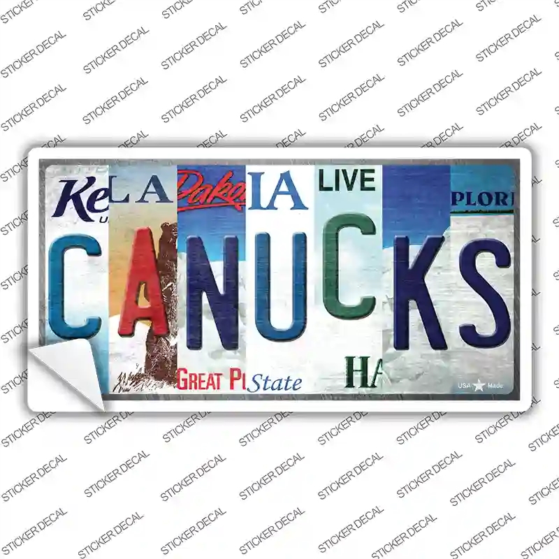 LP-13270s-L Canucks Strip Art Novelty Sticker Decal - Large