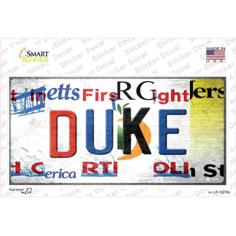LP-13276s-M Duke Strip Art Novelty Sticker Decal - Medium