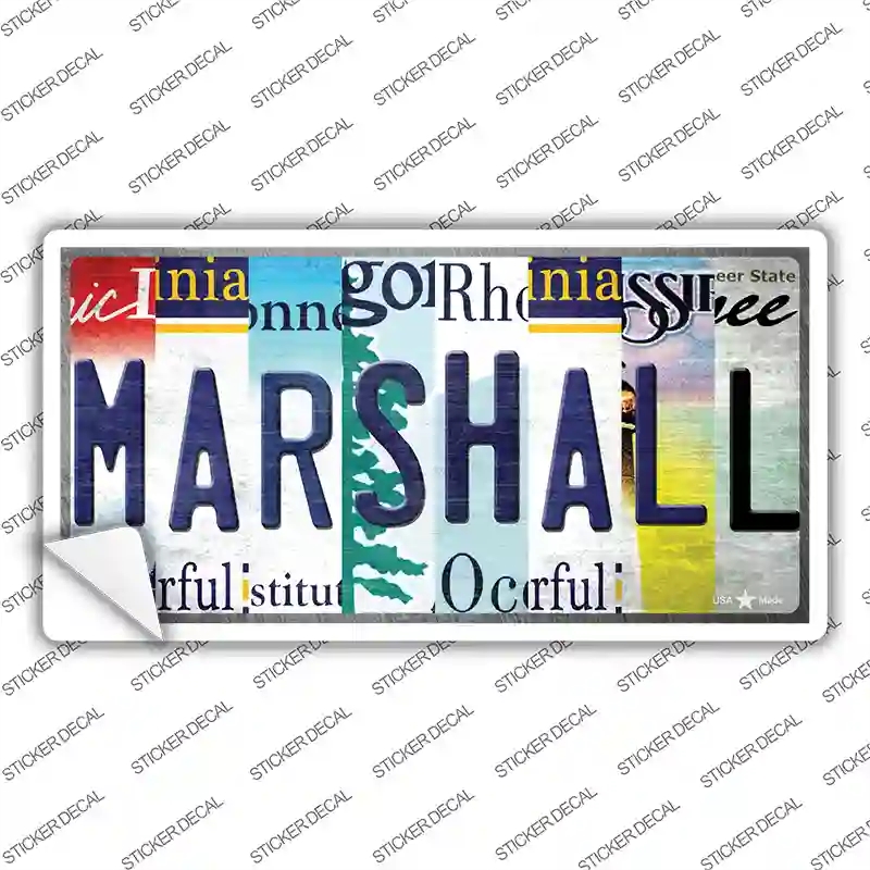 LP-13285s-L Marshall Strip Art Novelty Sticker Decal - Large