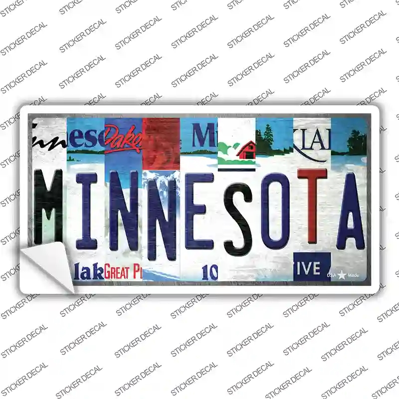 LP-13290s-L Minnesota Strip Art Novelty Sticker Decal - Large