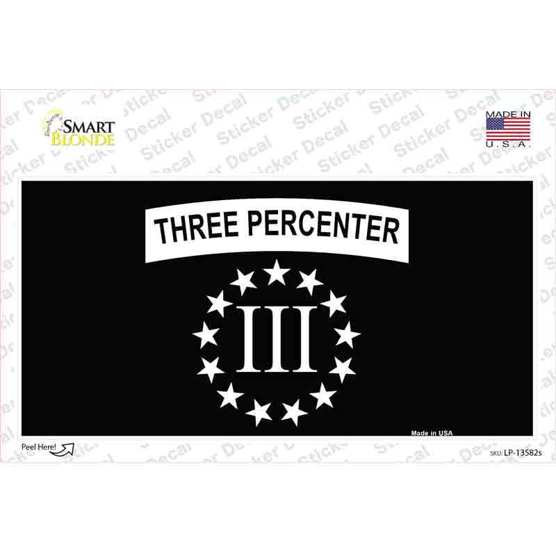 LP-13582s-M 3 Percenter Ring of Stars Novelty Sticker Decal - Medium