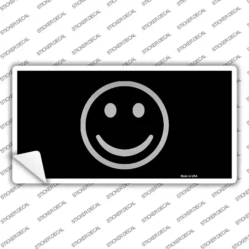 LP-13621s-L Smiley Black Novelty Sticker Decal - Large