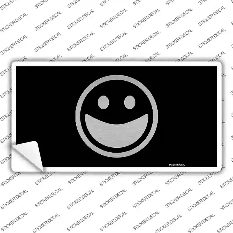 LP-13625s-S Happy Black Novelty Sticker Decal - Small