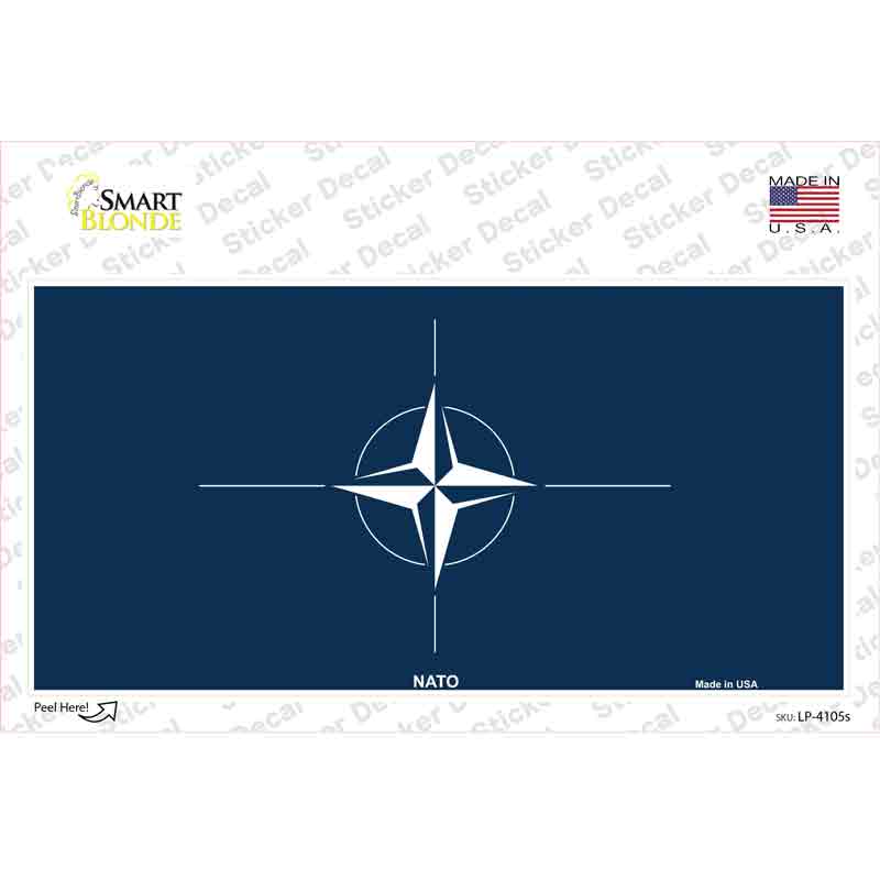 LP-4105s-M Nato Flag Novelty Sticker Decal - Medium