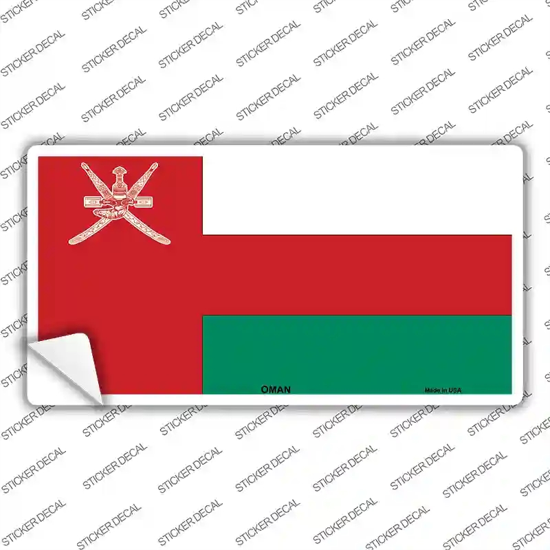 LP-4119s-S Oman Flag Novelty Sticker Decal - Small