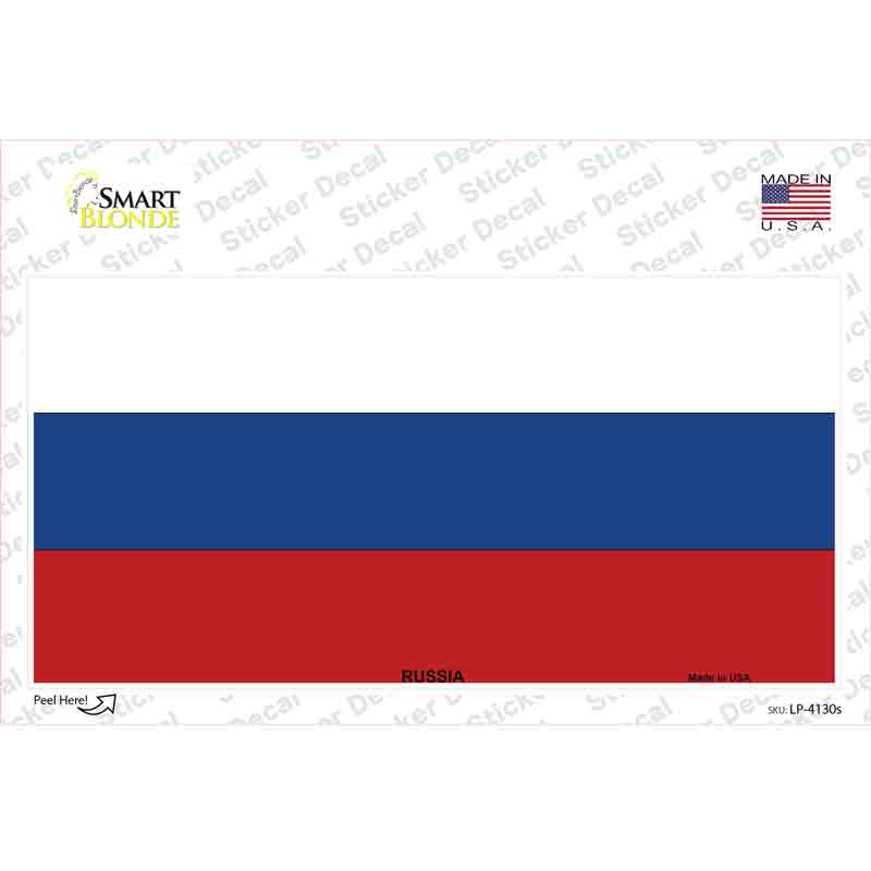 LP-4130s-M Russia Flag Novelty Sticker Decal - Medium