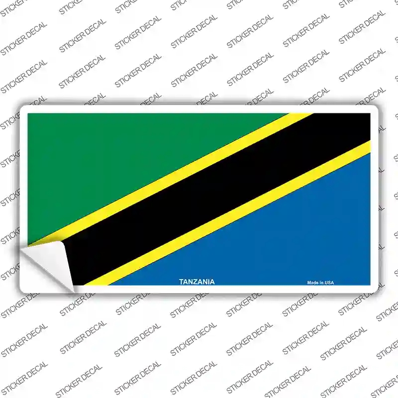 LP-4159s-S Tanzania Flag Novelty Sticker Decal - Small