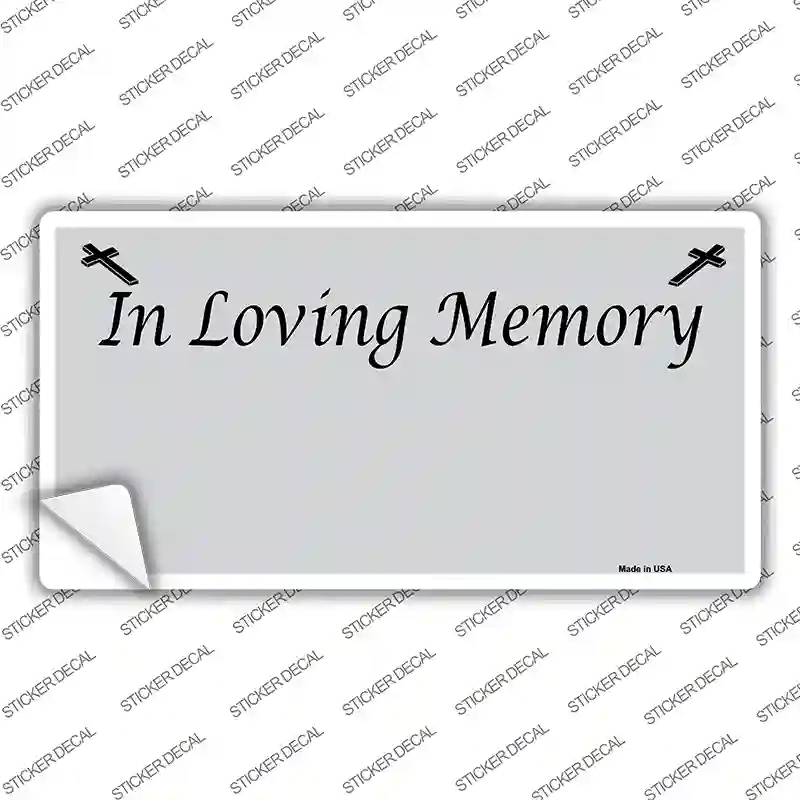 LP-4197s-XL In Loving Memory Gray Novelty Sticker Decal - Extra Large