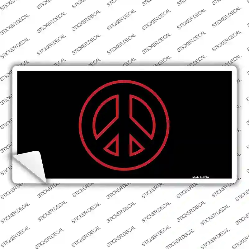 LP-4202s-L Red Peace Novelty Sticker Decal - Large