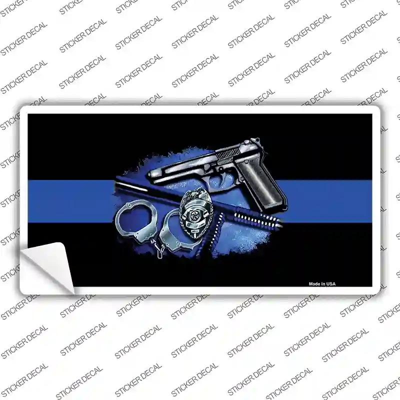 LP-4218s-XL Thin Blue Line decal Novelty Sticker Decal - Extra Large