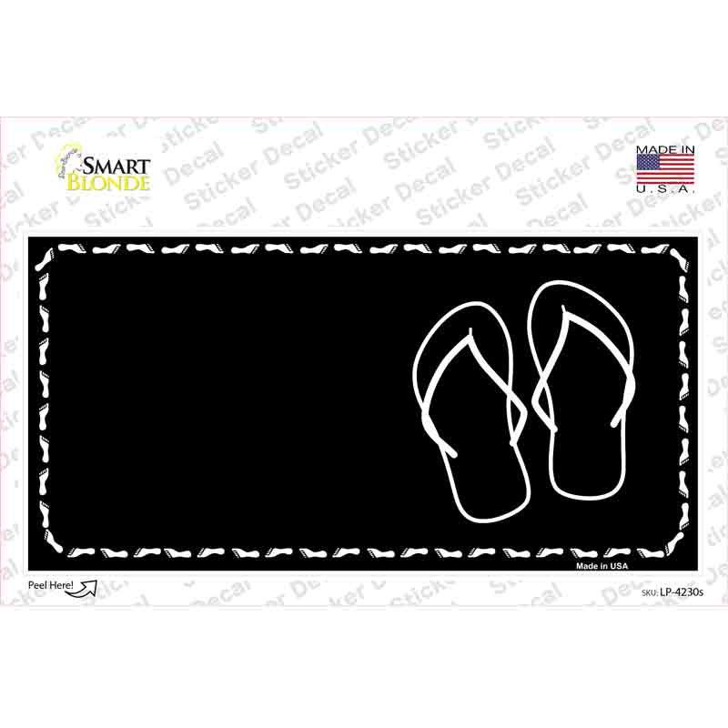 LP-4230s-M Flip Flops Offset Novelty Sticker Decal - Medium