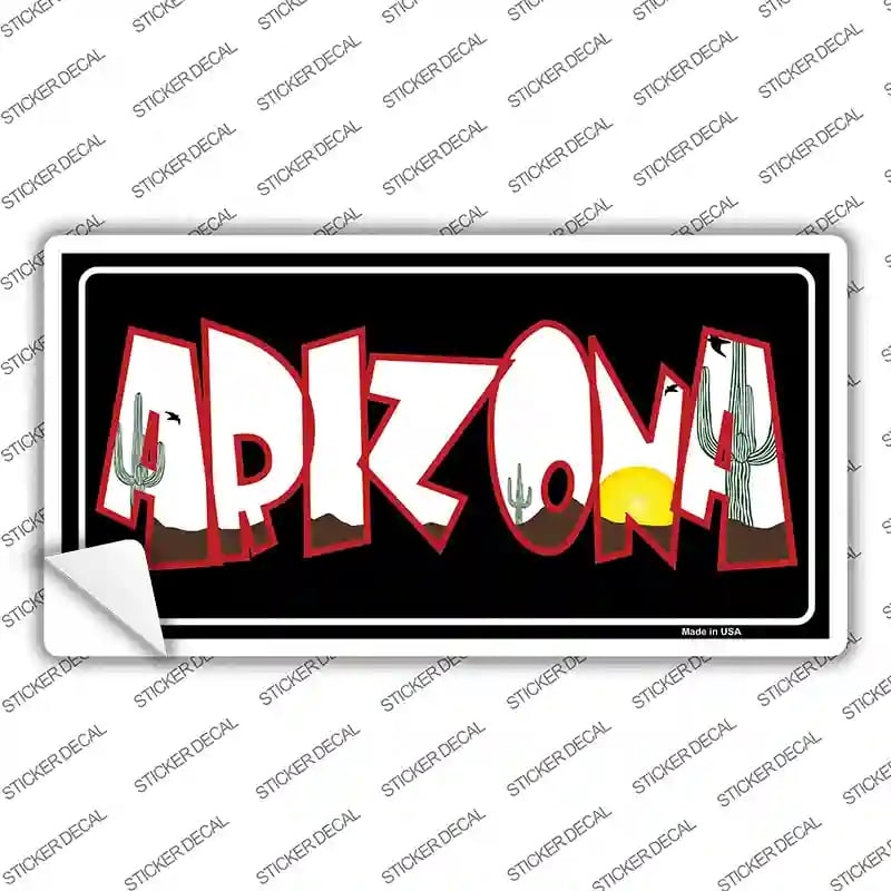 LP-4456s-S Arizona Black Novelty Sticker Decal - Small