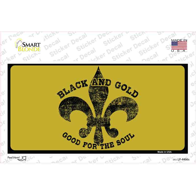 LP-4466s-M Saints Fleur De Lis Yellow Novelty Sticker Decal - Medium