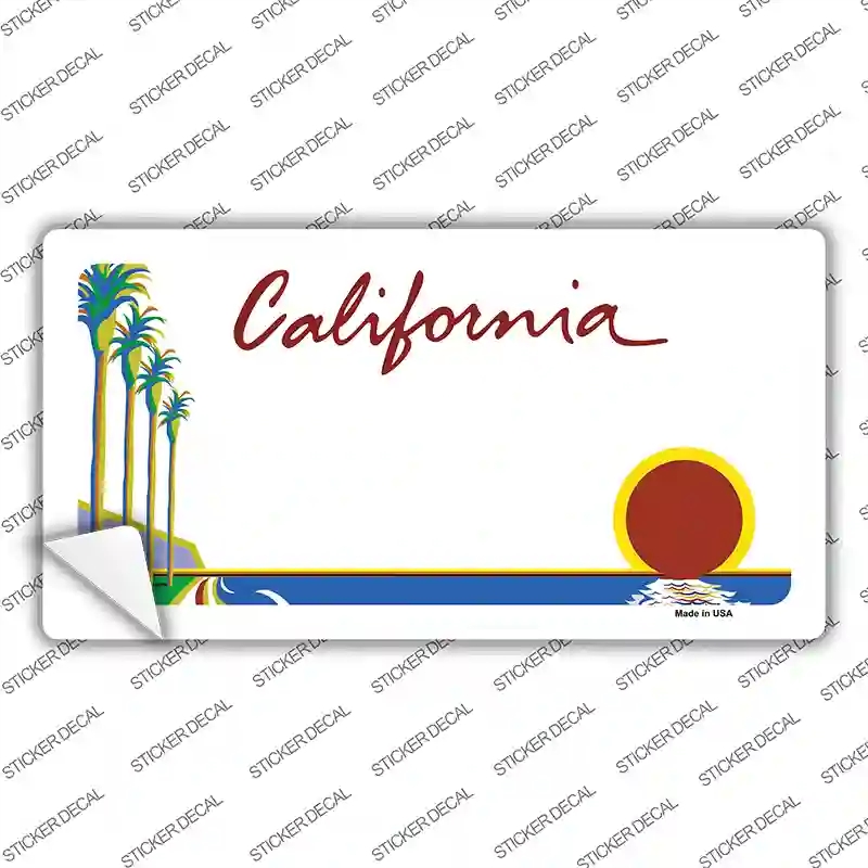 LP-4513s-S California State Blank Novelty Sticker Decal - Small