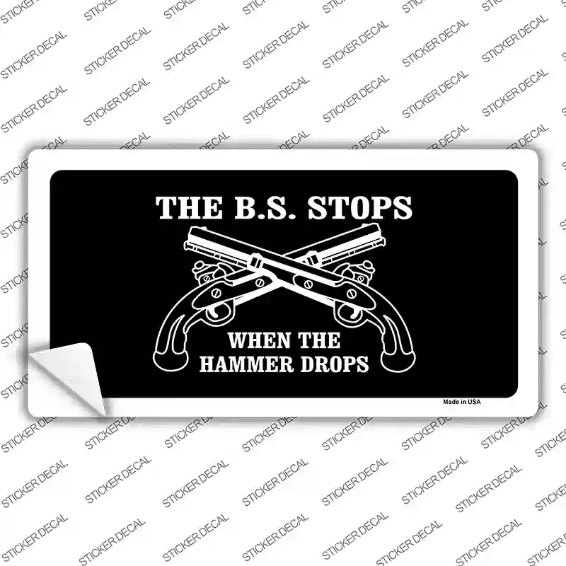 LP-4690s-L The BS Stops Novelty Sticker Decal - Large