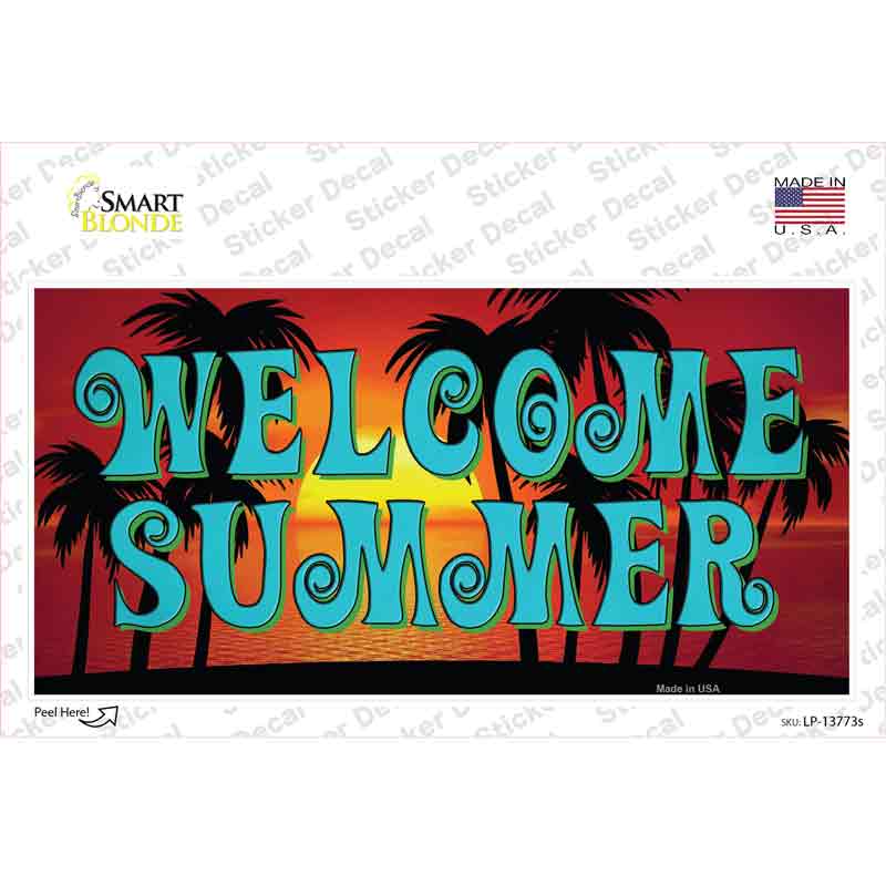 LP-13773s-M Welcome Summer Novelty Sticker Decal - Medium