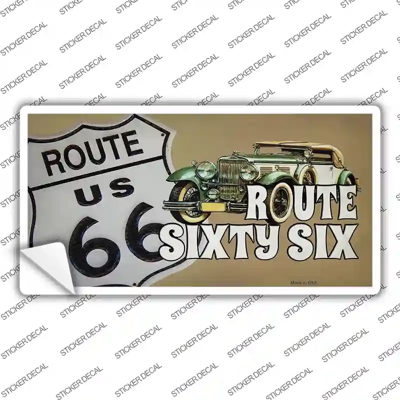 LP-13779s-L Route Sixty Six Novelty Sticker Decal - Large