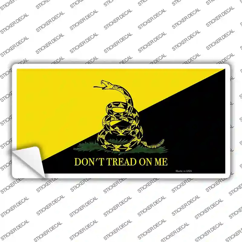 LP-13796s-S Dont Tread on Me Yellow & Black Novelty Sticker Decal - Small
