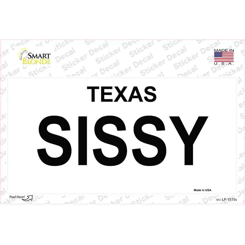 LP-1515s-M SISSY Novelty Sticker Decal - Medium