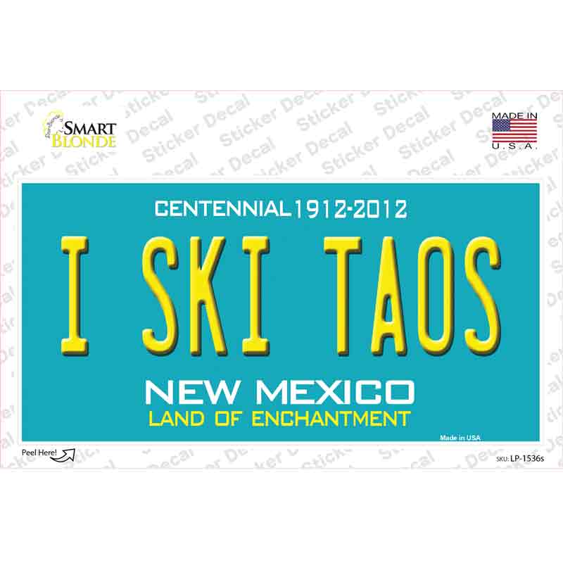 LP-1536s-M I Ski Taos   Mexico Novelty Sticker Decal - Medium
