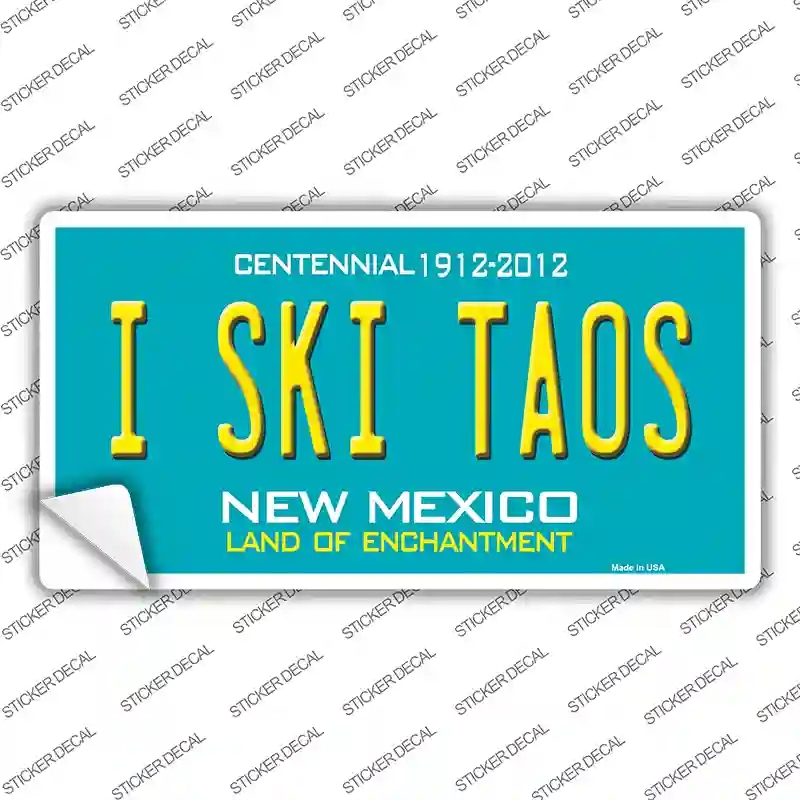 LP-1536s-S I Ski Taos   Mexico Novelty Sticker Decal - Small