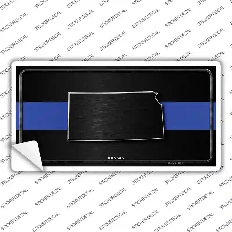 LP-8898s-S Kansas Thin Blue Line Novelty Sticker Decal - Small