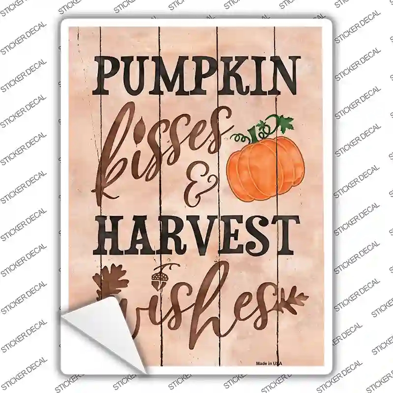 P-2438s-L Kisses & Wishes Novelty Rectangle Sticker Decal - Large
