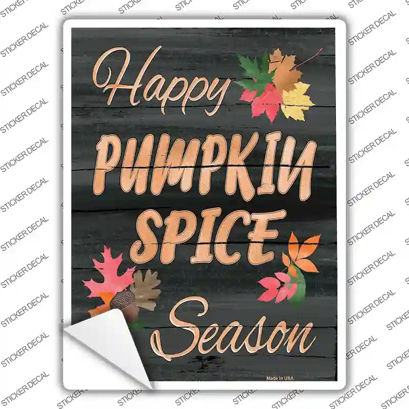 P-2439s-L Pumpkin Spice Season Novelty Rectangle Sticker Decal - Large