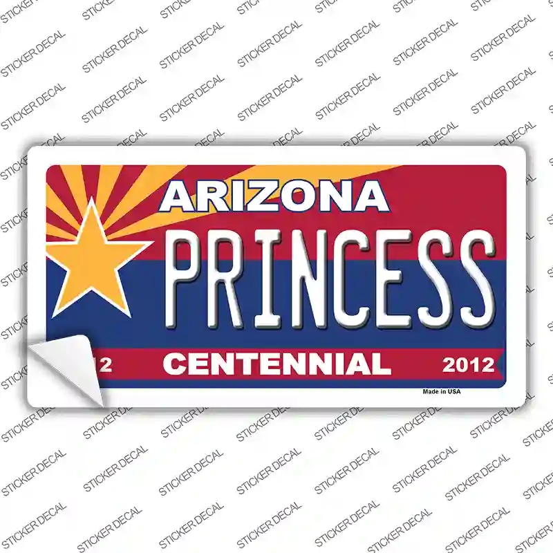 LP-1802s-S Arizona Centennial Princess Novelty Sticker Decal - Small