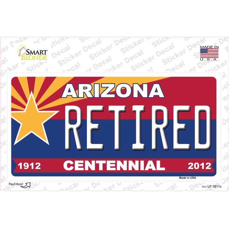 LP-1811s-M Arizona Centennial Retired Novelty Sticker Decal - Medium