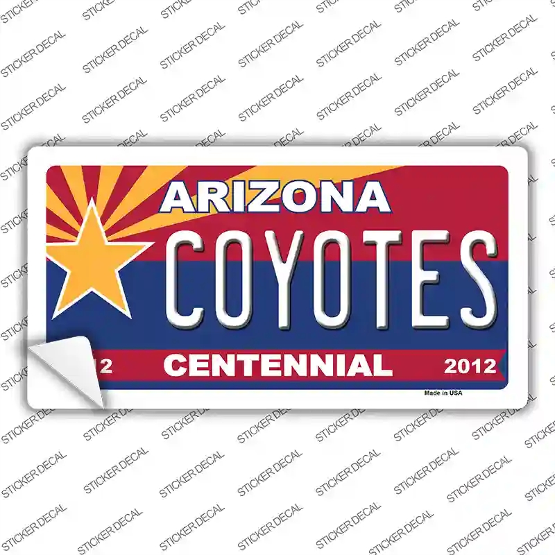 LP-1816s-S Arizona Centennial Coyotes Novelty Sticker Decal - Small
