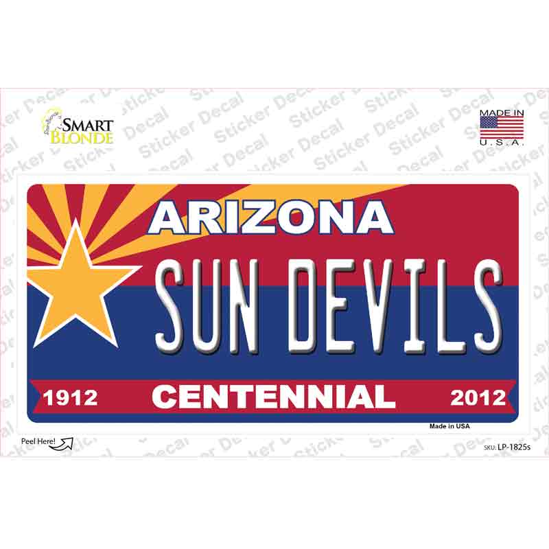 LP-1825s-M Arizona Centennial Sun Devils Novelty Sticker Decal - Medium