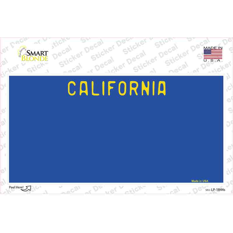 LP-1844s-M California Blue State Novelty Sticker Decal - Medium