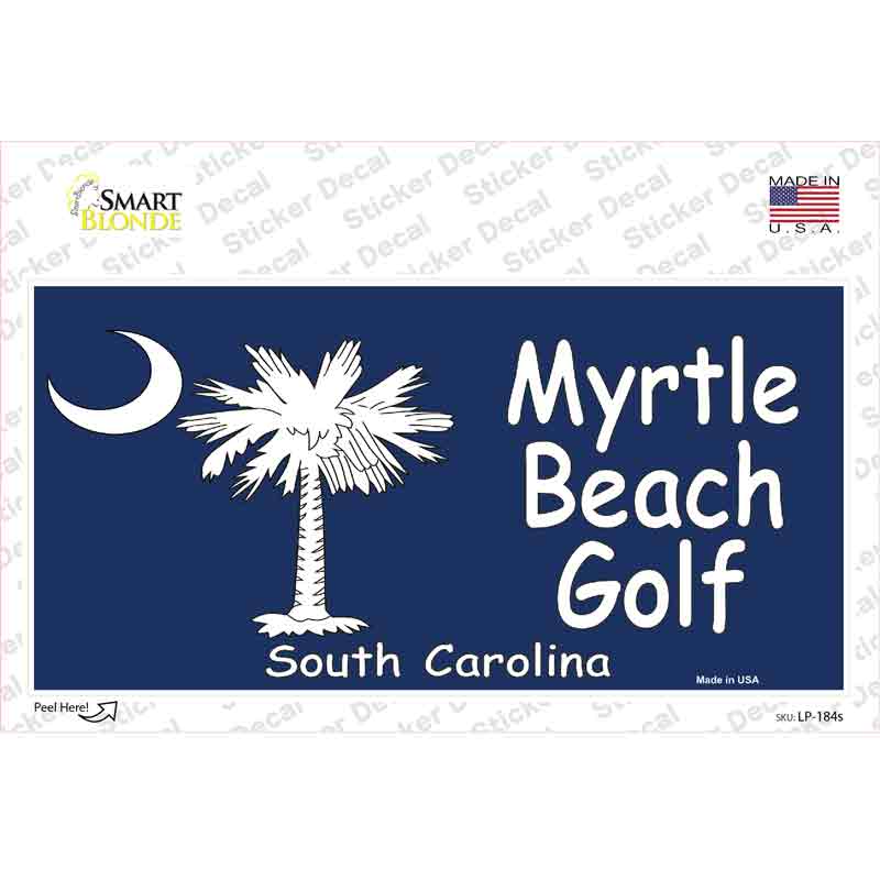 LP-184s-M Myrtle Beach Golf Novelty Sticker Decal - Medium