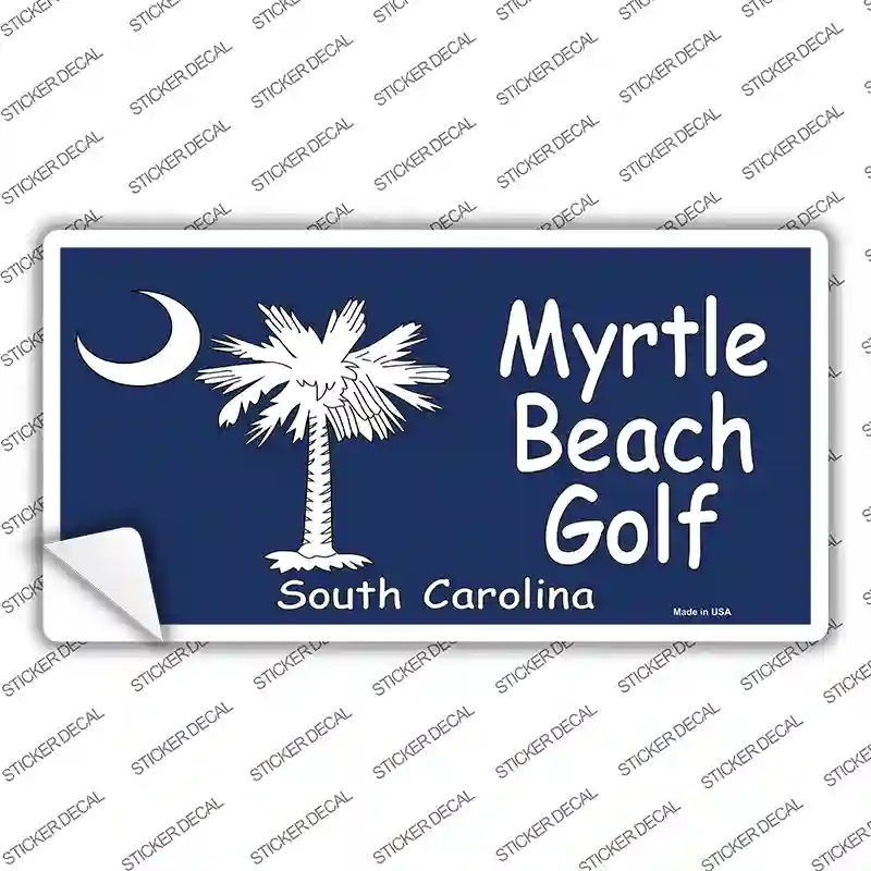 LP-184s-S Myrtle Beach Golf Novelty Sticker Decal - Small