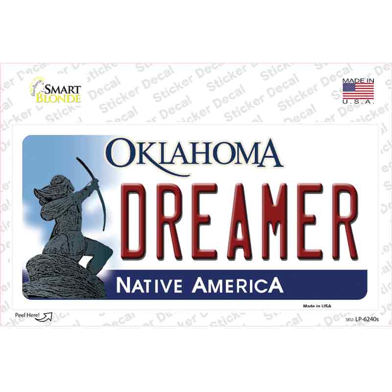 LP-6240s-M Dreamer Oklahoma Novelty Sticker Decal - Medium