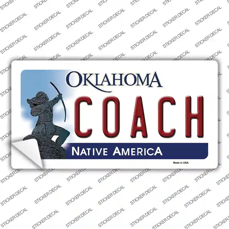 LP-6251s-XL Coach Oklahoma Novelty Sticker Decal - Extra Large