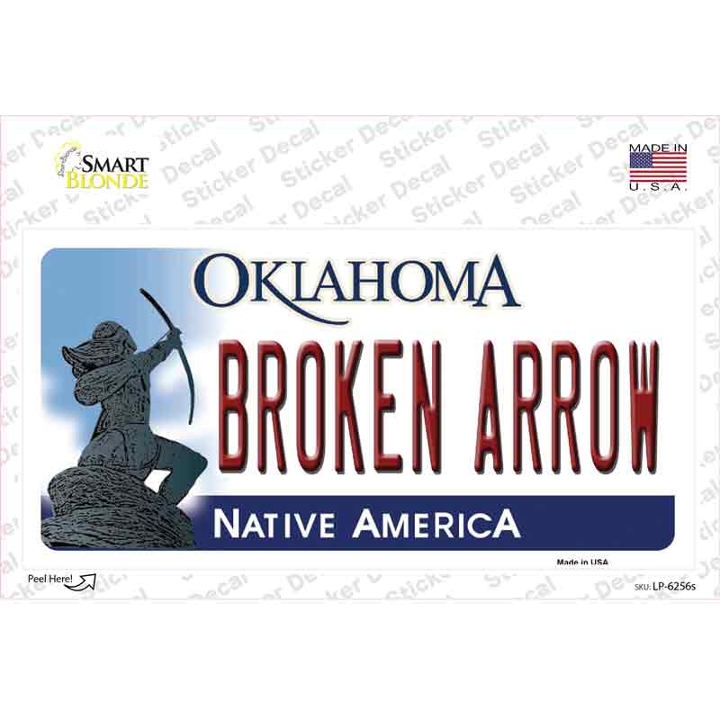 LP-6256s-M Broken Arrow Oklahoma Novelty Sticker Decal - Medium