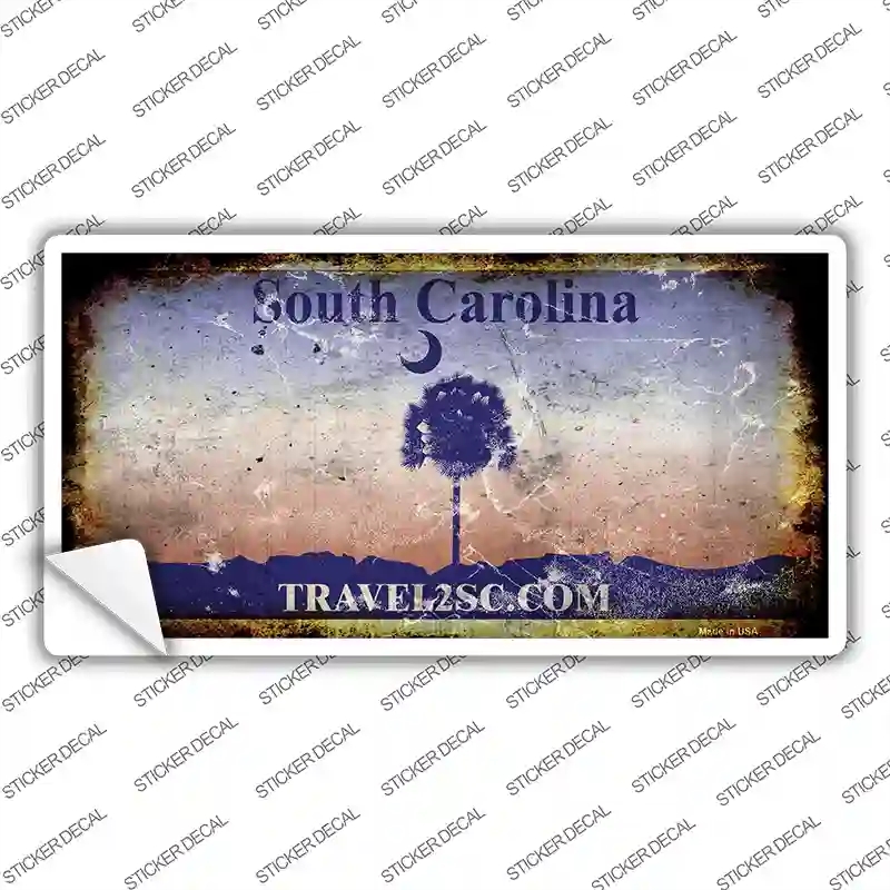LP-8203s-L South Carolina Rusty Novelty Sticker Decal - Large