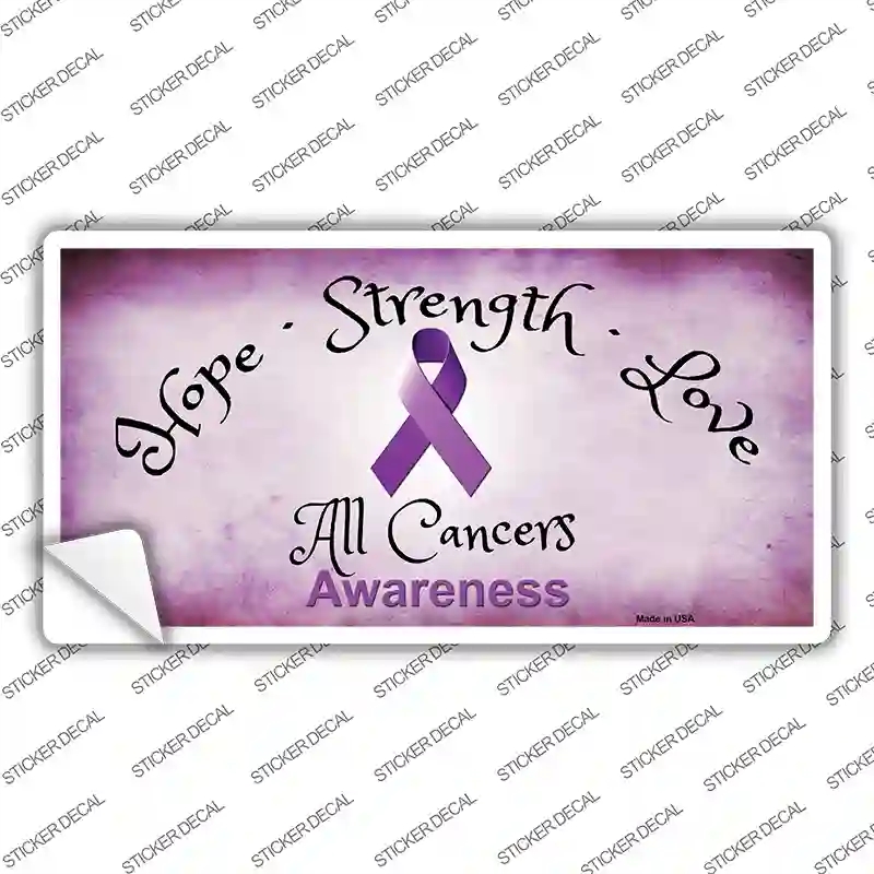 LP-8300s-L All Cancer Awareness Novelty Sticker Decal - Large