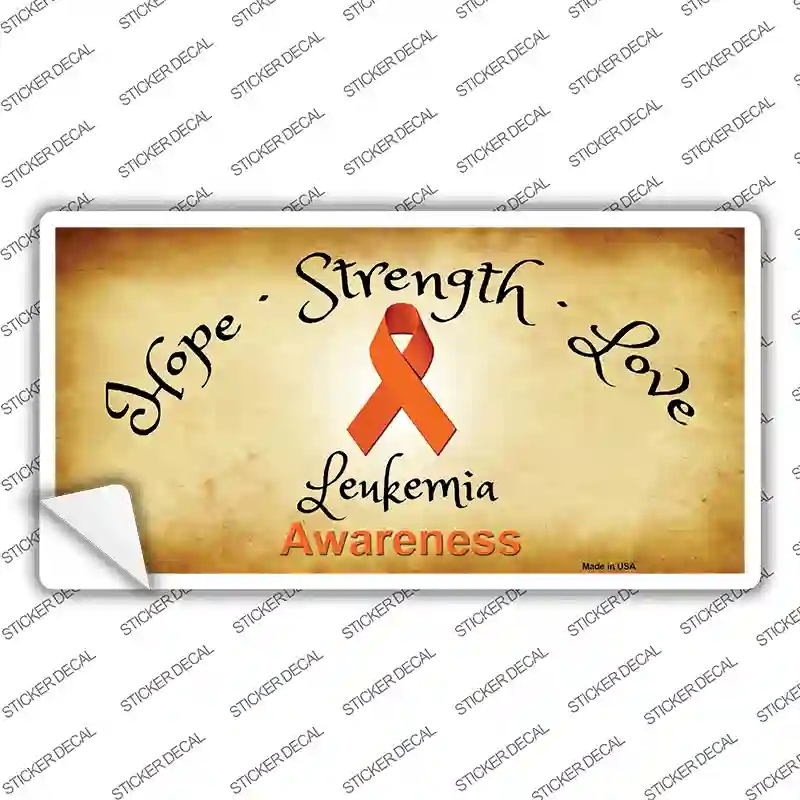 LP-8311s-S Leukemia Cancer Ribbon Novelty Sticker Decal - Small